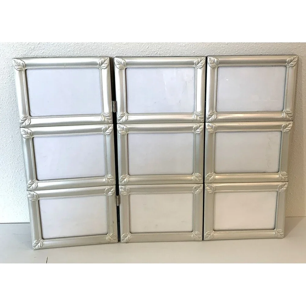 Vintage Folding Picture Frame Nine 3:x4,5